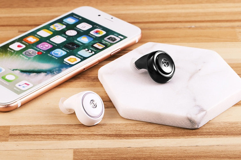 JMT-687050 Mini Wireless Bluetooth Headset with HD Microphone and Noise Reduction, Compatible with Most Devices