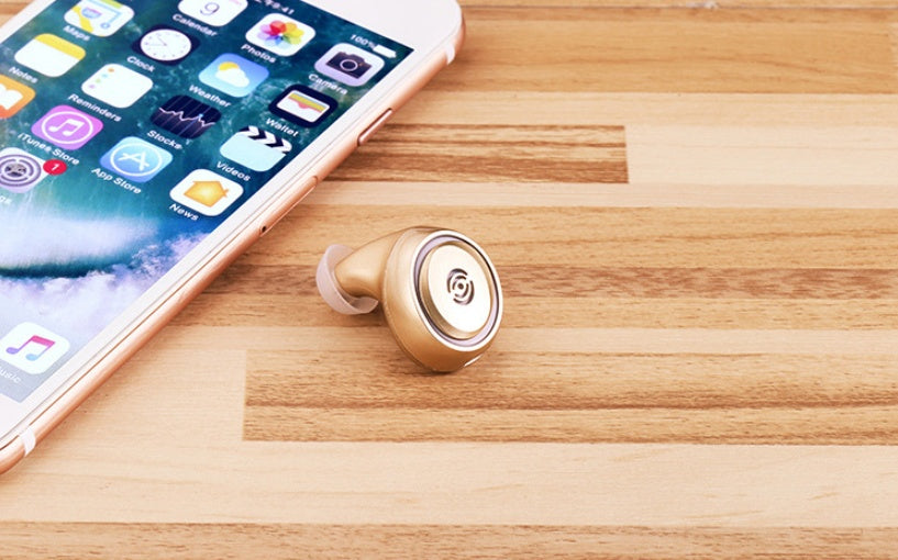 JMT-687050 Mini Wireless Bluetooth Headset with HD Microphone and Noise Reduction, Compatible with Most Devices