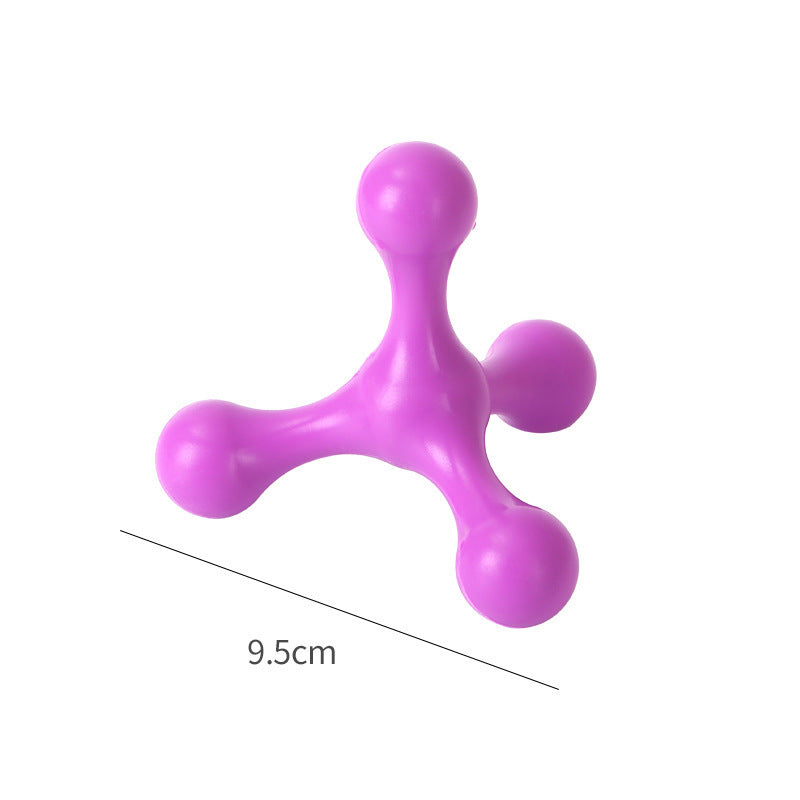 JMT-687050 Teething Relief Silicone Chew Toy for Small and Medium Dogs - Beef Flavored, Teeth Cleaning and Boredom Buster