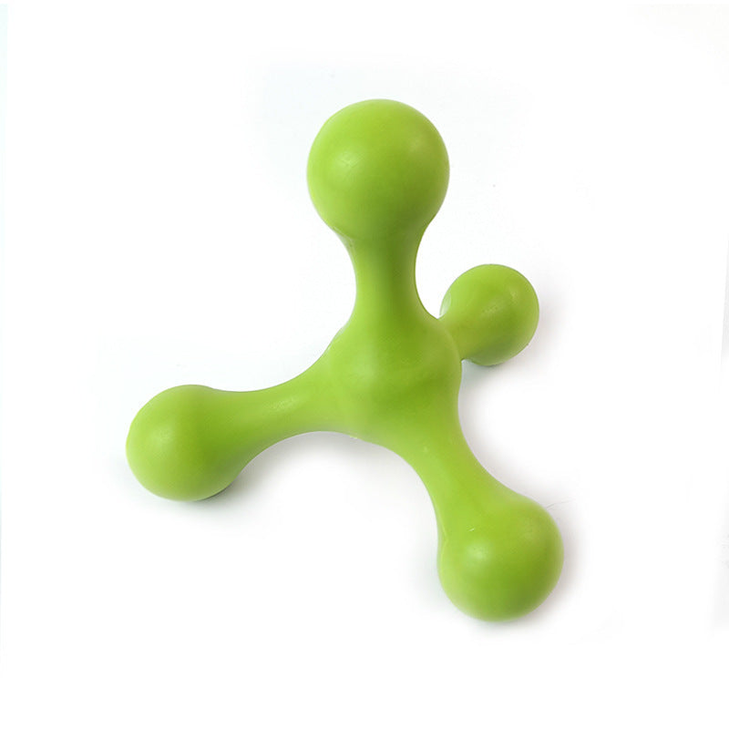 JMT-687050 Teething Relief Silicone Chew Toy for Small and Medium Dogs - Beef Flavored, Teeth Cleaning and Boredom Buster