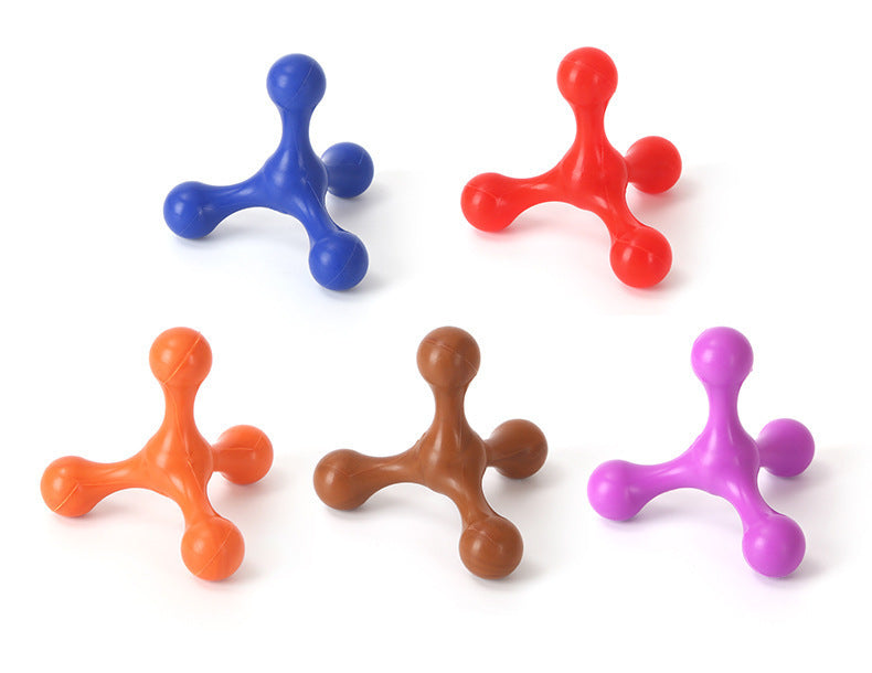 JMT-687050 Teething Relief Silicone Chew Toy for Small and Medium Dogs - Beef Flavored, Teeth Cleaning and Boredom Buster