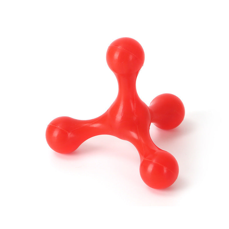 JMT-687050 Teething Relief Silicone Chew Toy for Small and Medium Dogs - Beef Flavored, Teeth Cleaning and Boredom Buster