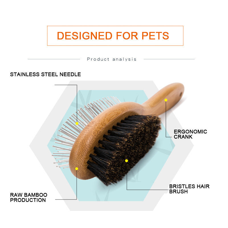 JMT-687306 Double-Sided Stainless Steel Pet Brush for Dogs - Available in Sizes S, M, and L
