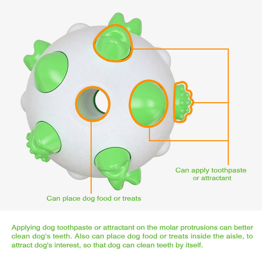 JMT-687370 Spherical Dog Toothbrush Toy for Dental Care and Chewing Fun