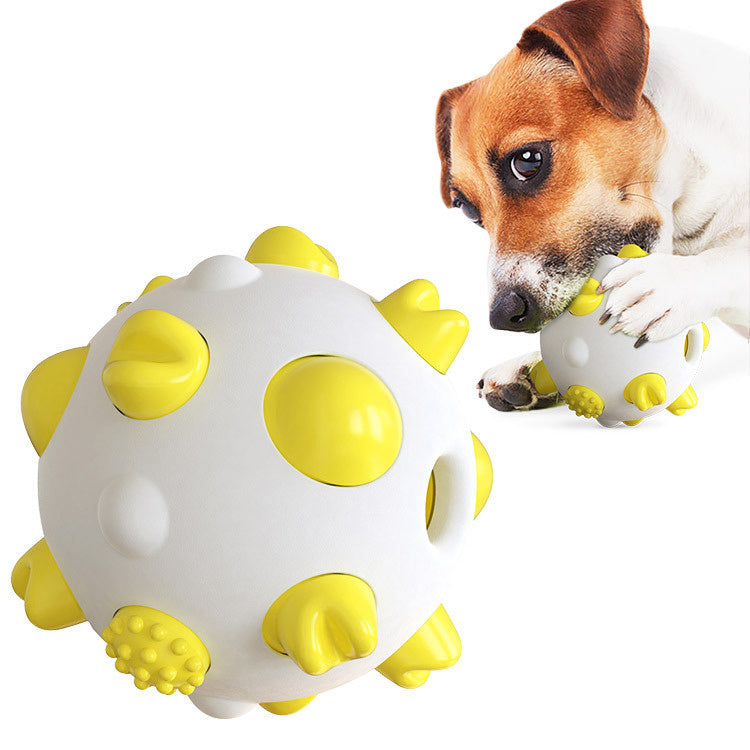 JMT-687370 Spherical Dog Toothbrush Toy for Dental Care and Chewing Fun