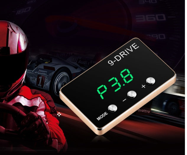 JMT-687754 9-Mode Throttle Controller for Cars - Tyrant Gold Accelerator with Green LED