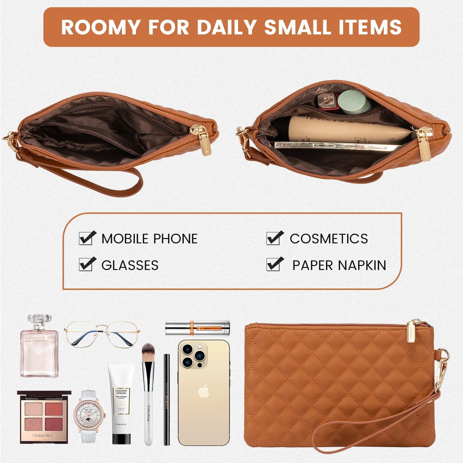 JMT-687946 15.6 Inch Laptop Tote Bag with Clutch Purse for Women - Large Capacity Office Handbag and Business Briefcase