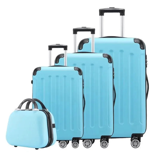 JMT-688266 4-Piece Soft Luggage Set with Carry-On Bag and Wheels for Convenient Travel