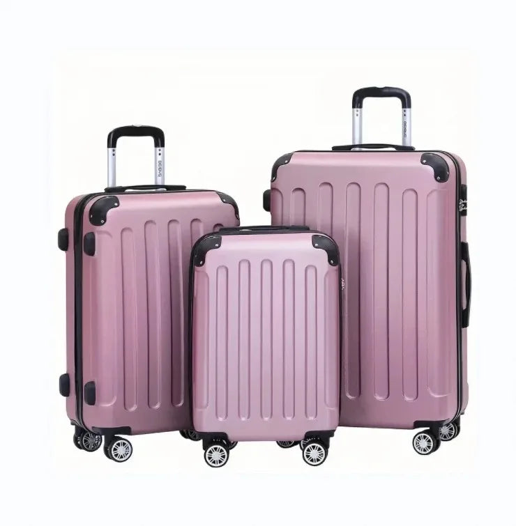 JMT-688266 4-Piece Soft Luggage Set with Carry-On Bag and Wheels for Convenient Travel