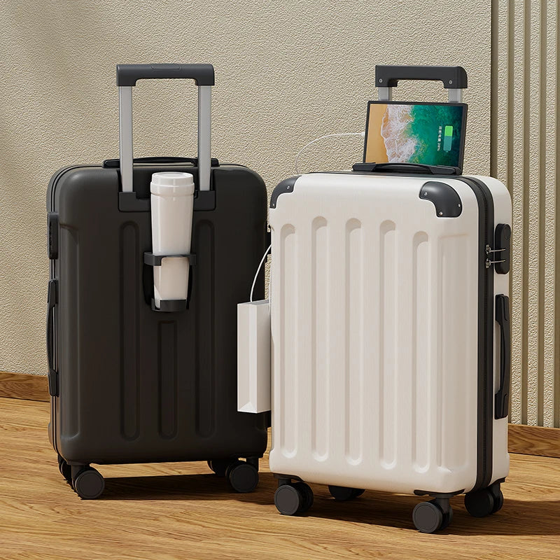 JMT-688266 4-Piece Soft Luggage Set with Carry-On Bag and Wheels for Convenient Travel