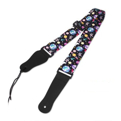 JMT-688394 Vibrant Printed Cloth Guitar Straps - Select Your Unique Style!