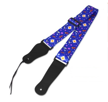 JMT-688394 Vibrant Printed Cloth Guitar Straps - Select Your Unique Style!