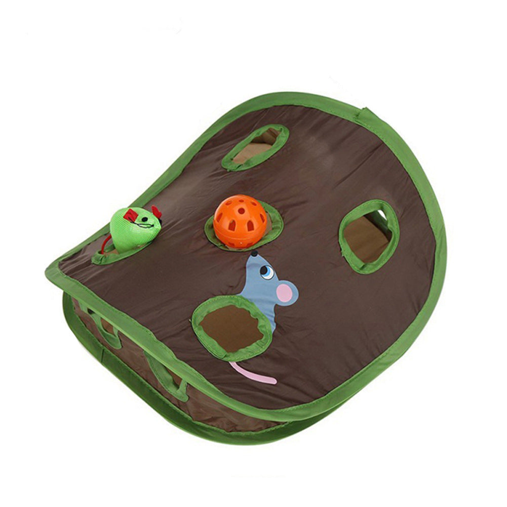 JMT-688522 Interactive Cat Toy with 9-Hole Tunnel for Pouncing and Hunting Fun