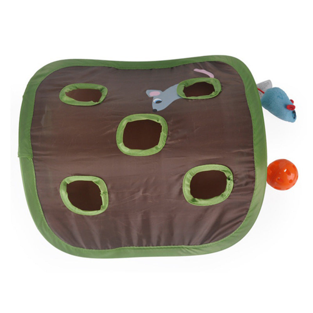 JMT-688522 Interactive Cat Toy with 9-Hole Tunnel for Pouncing and Hunting Fun