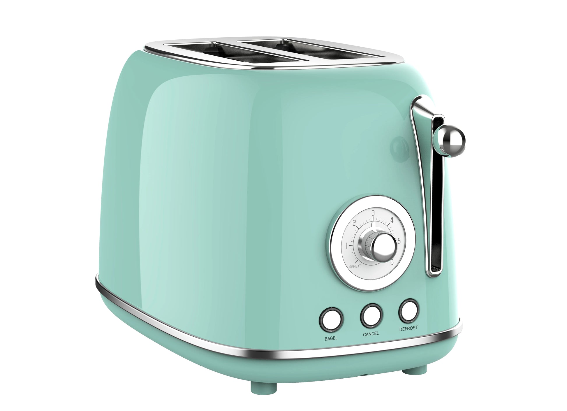 JMT-689034 Dual Slice Retro Electric Toaster with Adjustable Browning Levels from 1 to 6