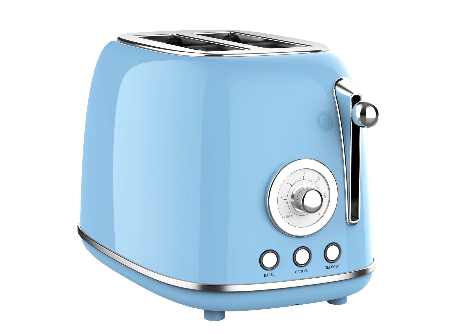 JMT-689034 Dual Slice Retro Electric Toaster with Adjustable Browning Levels from 1 to 6