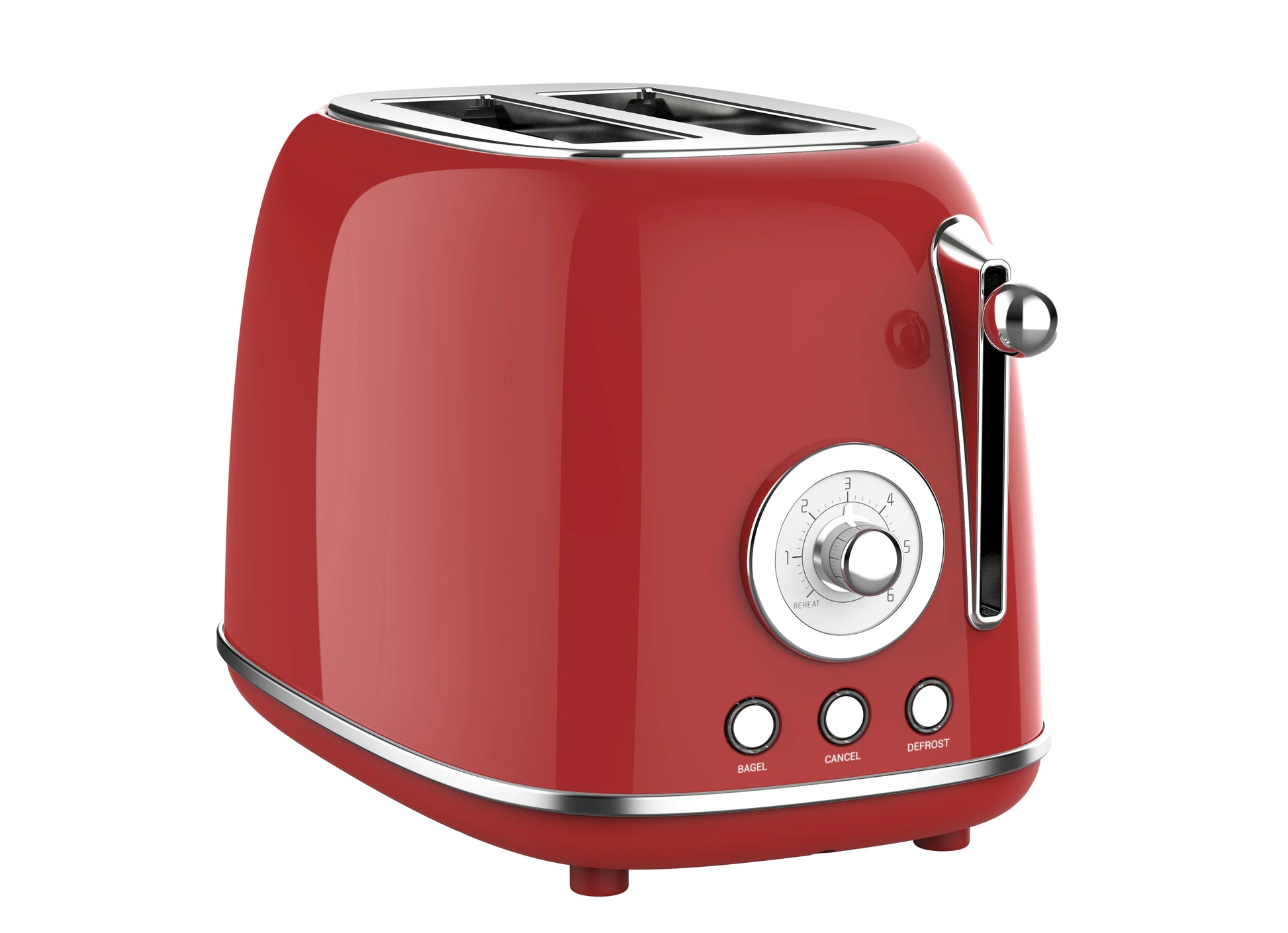 JMT-689034 Dual Slice Retro Electric Toaster with Adjustable Browning Levels from 1 to 6