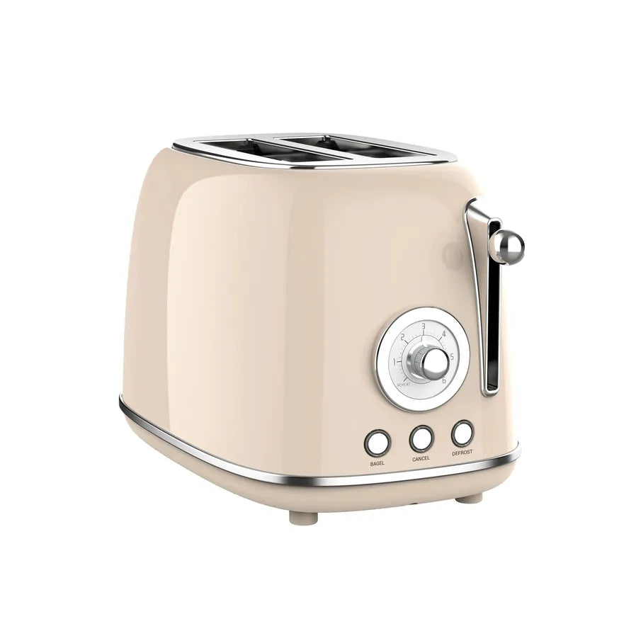 JMT-689034 Dual Slice Retro Electric Toaster with Adjustable Browning Levels from 1 to 6