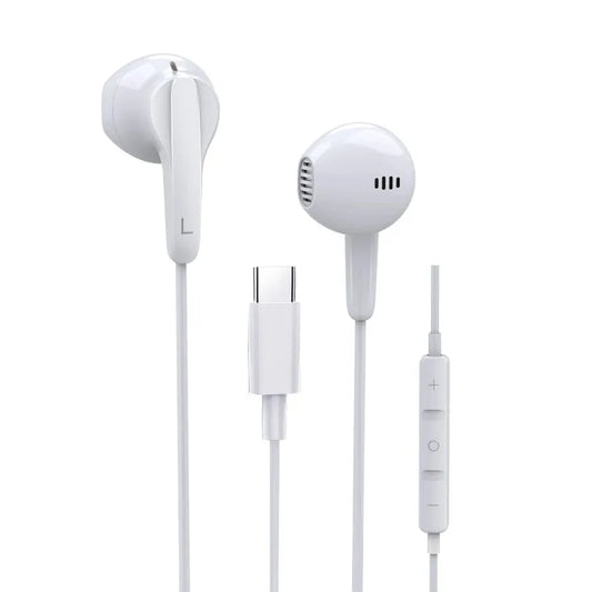 JMT-689034 Type-C Wired Earbuds with Microphone - In-Ear Sports Earphones for Samsung and OnePlus