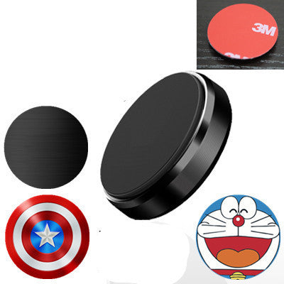 JMT-689226 Magnetic Car Phone Holder for Steering Wheel, Dashboard & Sun Visor - Rose Gold Disk with 3 Iron Plates