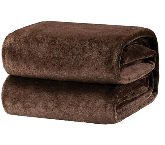 JMT-689290 Soft Velvet Flannel Travel Blanket - Machine Washable Plush Fleece for Ultimate Comfort