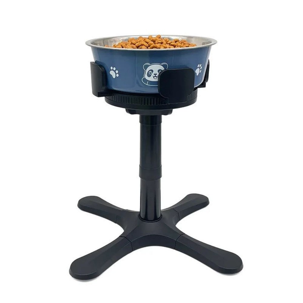 JMT-689546 Adjustable Elevated Dog Food and Water Bowl Stand with Anti-Slip Design for Medium and Large Pets