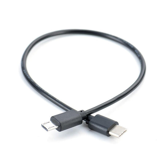 JMT-689546 Type-C to Micro USB Male OTG Data Cable for Android Mobile Charging and File Transfer - 30cm Black