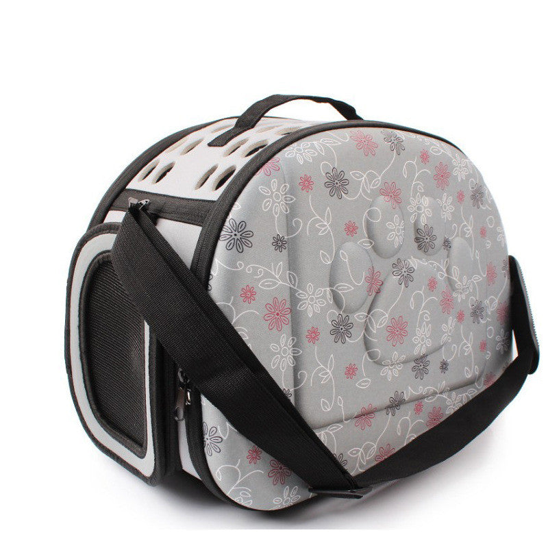 JMT-689866 Foldable Portable Pet Shoulder Bag with Stylish Print