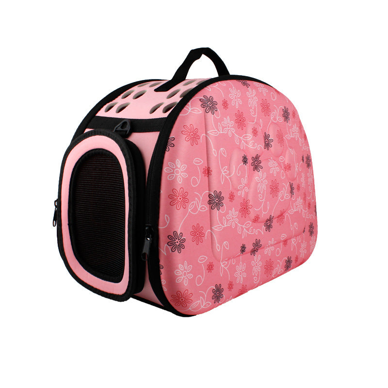 JMT-689866 Foldable Portable Pet Shoulder Bag with Stylish Print