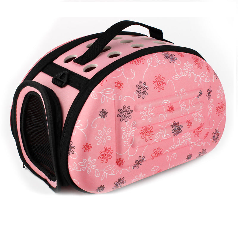JMT-689866 Foldable Portable Pet Shoulder Bag with Stylish Print
