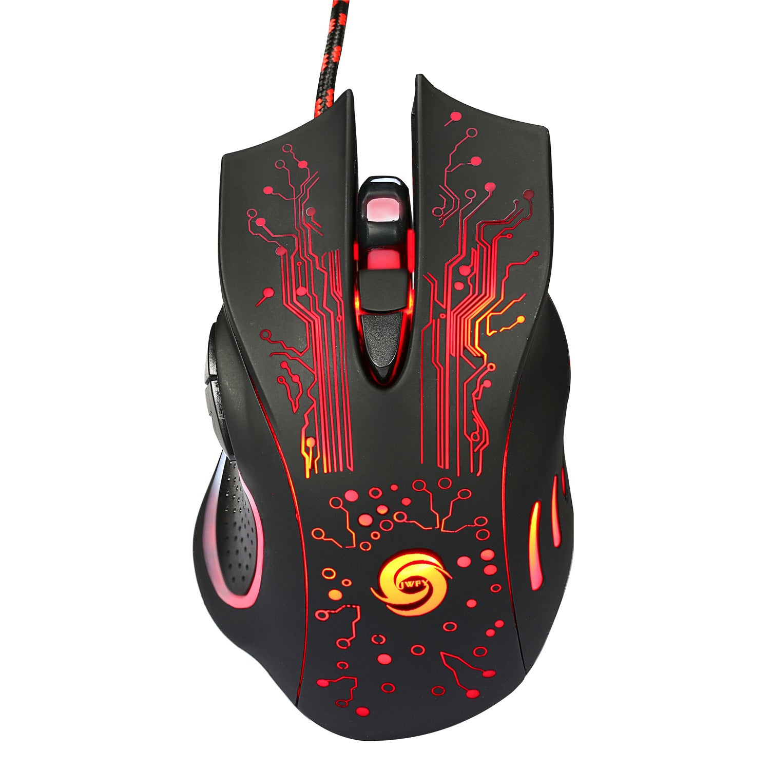 JMT-689994 Wired Gaming Mouse with 5500DPI, Adjustable 7 Buttons, Ergonomic Design, LED Backlit for PC and Laptop