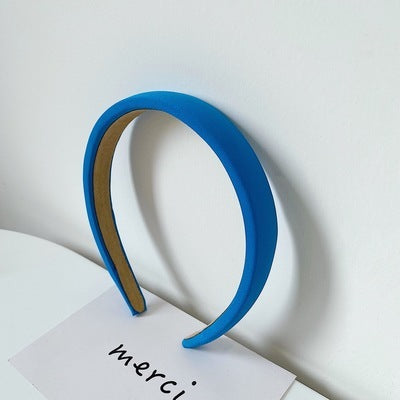 JMT-690058 Korean Style Pure Color Sponge Hair Band with Pearl Headband Options