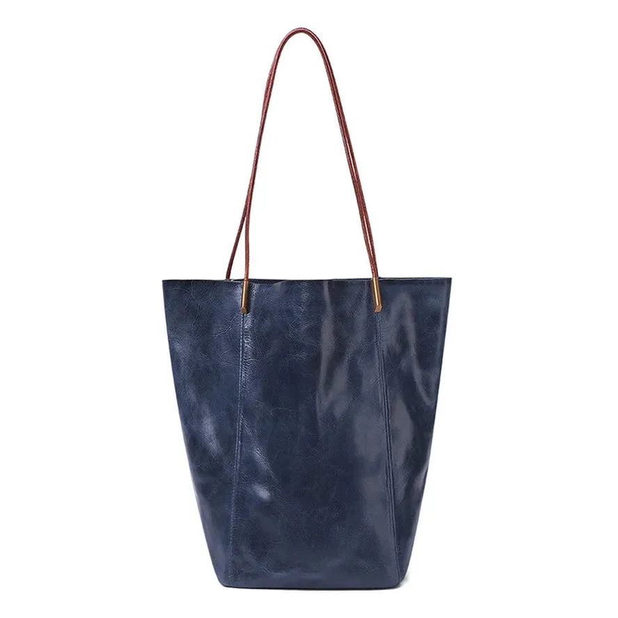 JMT-690058 Large Capacity Shoulder Bag for Women in Vegetable Tanned Leather - Versatile Tote in Multiple Colours