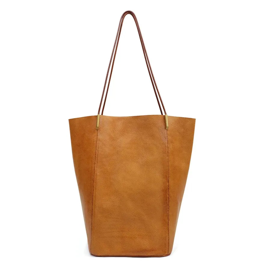 JMT-690058 Large Capacity Shoulder Bag for Women in Vegetable Tanned Leather - Versatile Tote in Multiple Colours