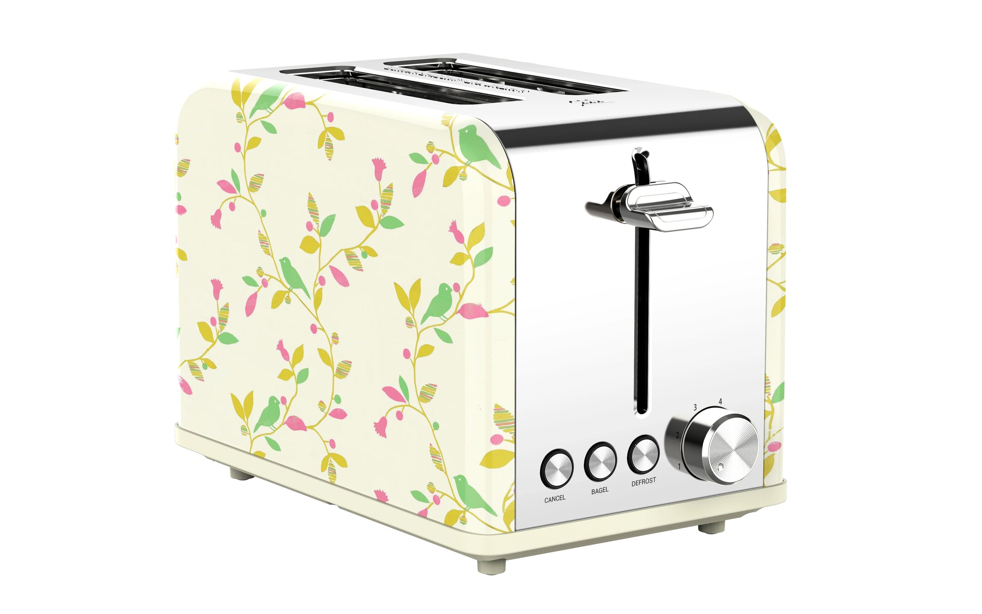 JMT-690186 Stainless Steel Wide Slot 2-Slice Electric Bread Toaster with Even Toasting and Adjustable Settings