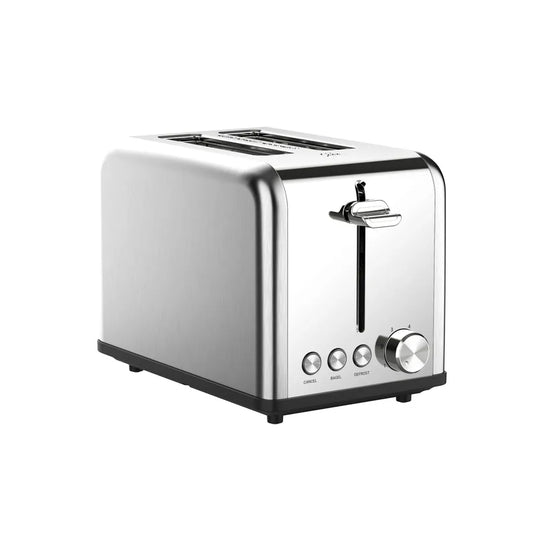 JMT-690186 Stainless Steel Wide Slot 2-Slice Electric Bread Toaster with Even Toasting and Adjustable Settings