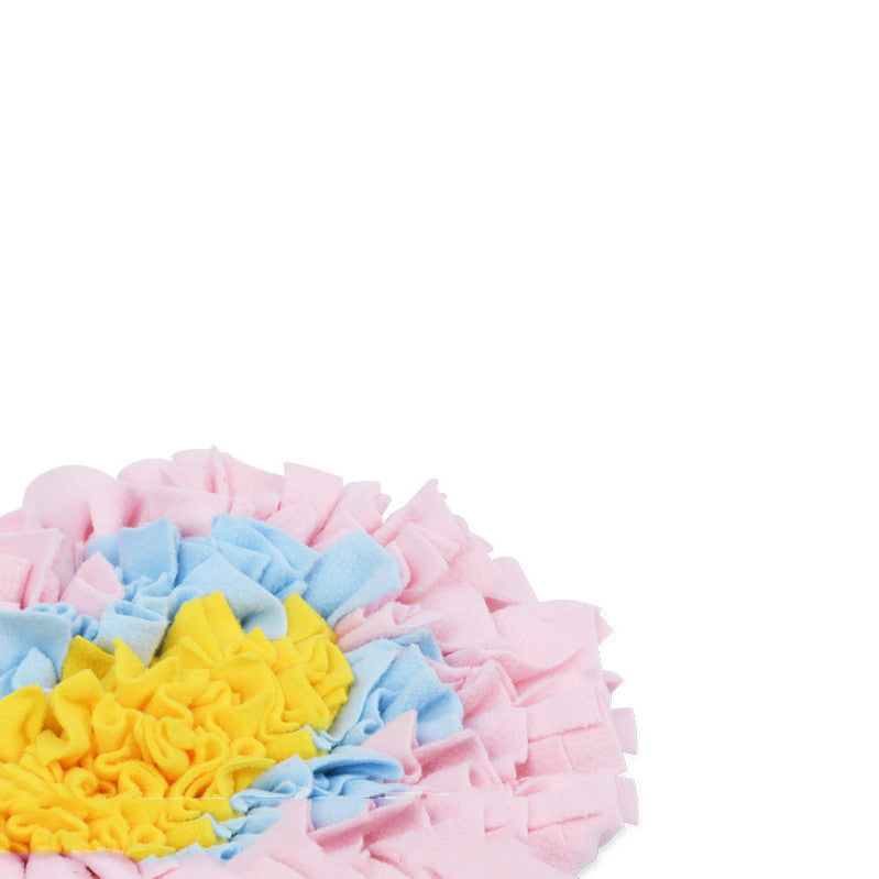 JMT-690506 Pet Sniffing Pad with Non-Slip Base - Pink Fleece Toy for Dogs and Cats, 35x30cm