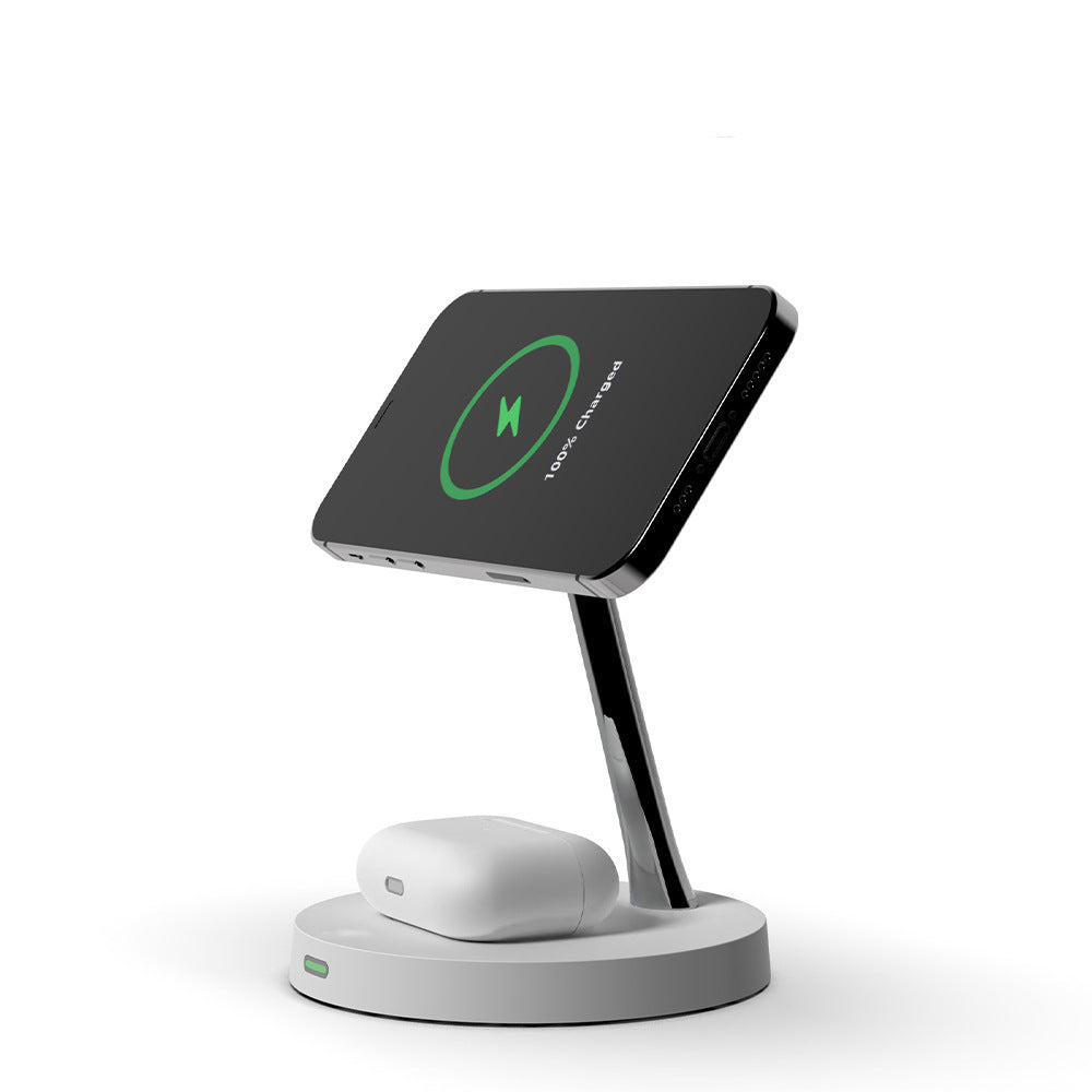 JMT-690698 15W Magnetic Three-in-One Night Light Charging Station with Wireless Fast Charging