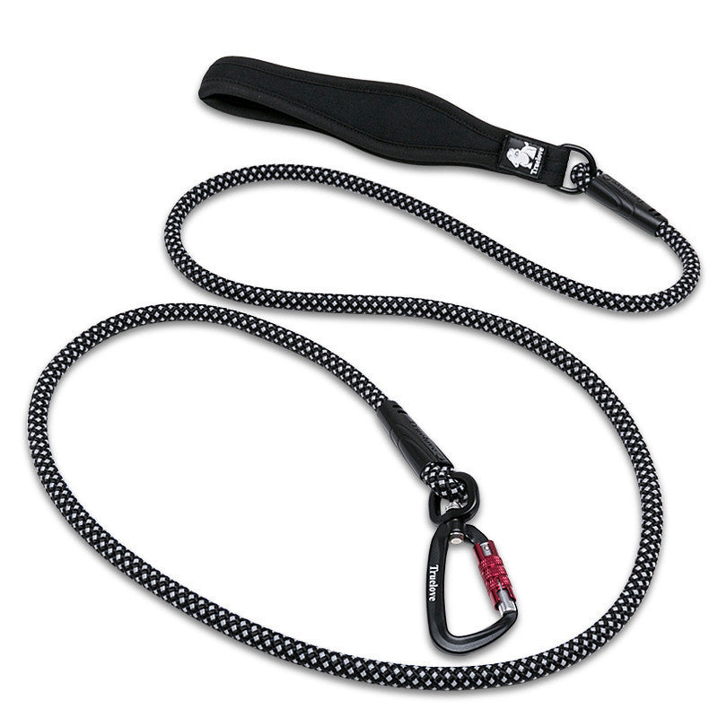 JMT-691018 Reflective Nylon Dog Leash with Round Rope and Climbing Buckle - Available in Orange, Gray, Green, and Black