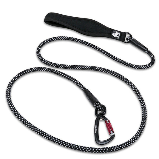 JMT-691018 Reflective Nylon Dog Leash with Round Rope and Climbing Buckle - Available in Orange, Gray, Green, and Black