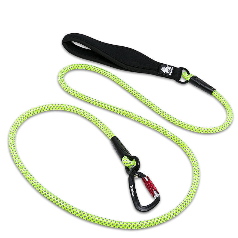 JMT-691018 Reflective Nylon Dog Leash with Round Rope and Climbing Buckle - Available in Orange, Gray, Green, and Black