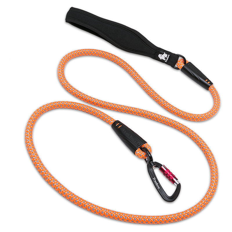 JMT-691018 Reflective Nylon Dog Leash with Round Rope and Climbing Buckle - Available in Orange, Gray, Green, and Black
