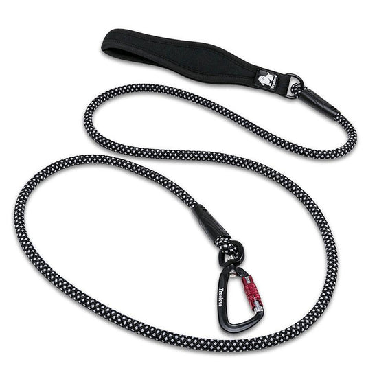 JMT-691018 Reflective Nylon Dog Leash with Round Rope and Climbing Buckle - Available in Orange, Gray, Green, and Black