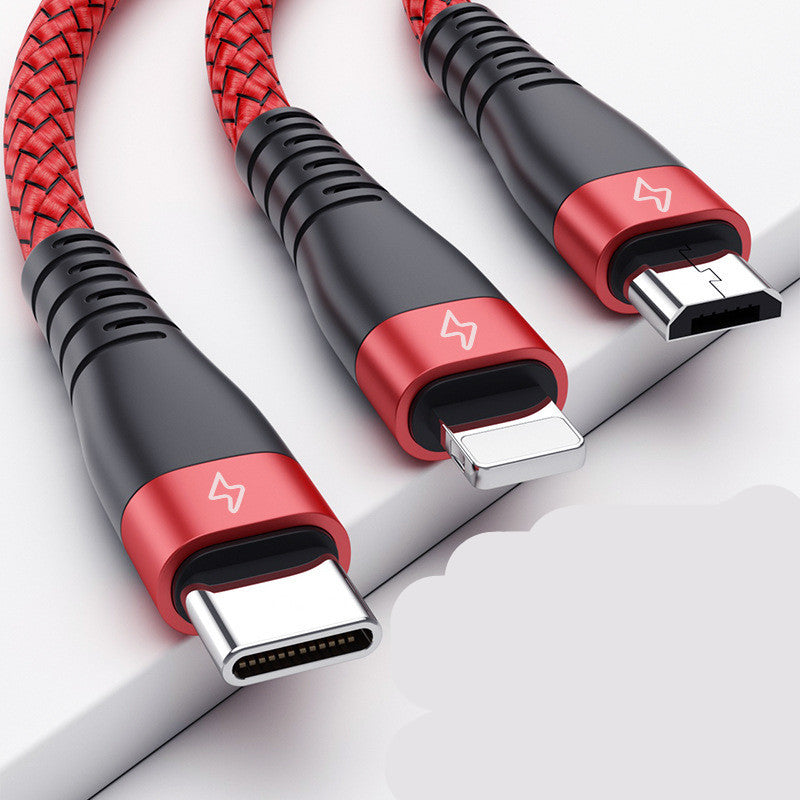 JMT-691210 3-in-1 Micro USB Data Line - 1.2m Cable with Triple Connector