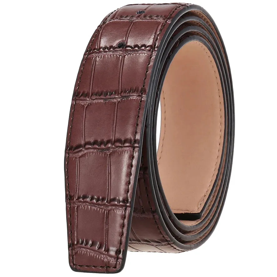 JMT-691274 Genuine Leather 3.8CM Colourful Punching Belt - Versatile Fashion Accessory