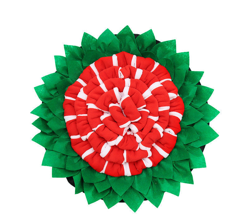 JMT-691658 Pet Sniffing Mat for Dogs - Interactive Slow Feeding Blanket with Soft Polar Fleece and Felt Fabric