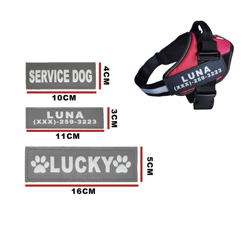 JMT-691850 Pet Dog Chest Strap Sign with DO NOT PET Sticker in Black and White