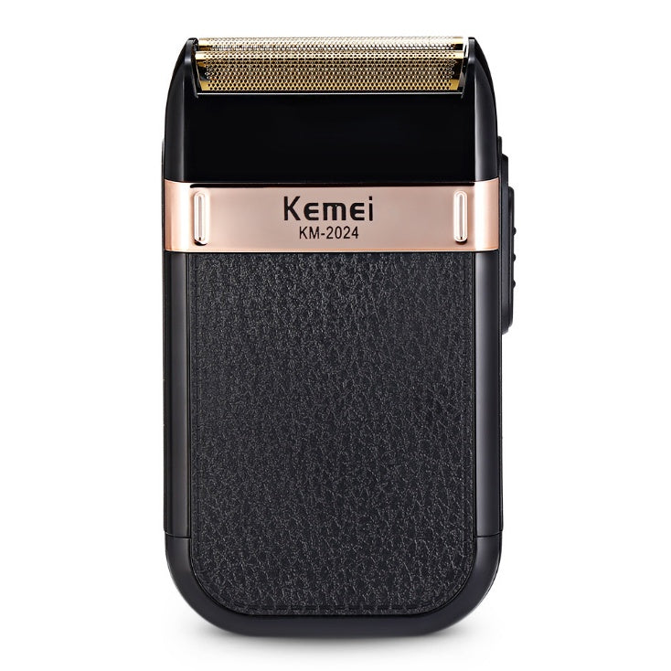 JMT-691914 Rechargeable Double Mesh Razor for Face, Hair, and Body - 45 Minutes Runtime, Washable Design, Black with Gold and Silver Accents
