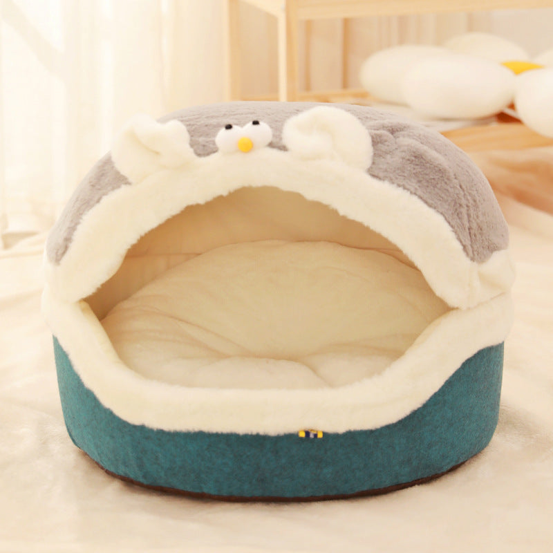 JMT-691978 Dual-Purpose Quilted Cat Litter Nest for Cats and Kittens - Polyester, Available in Sizes S and M