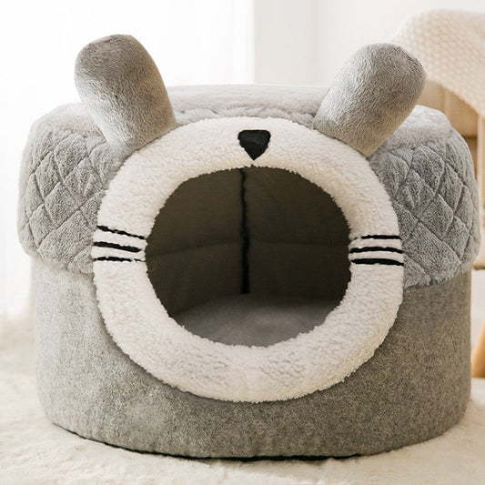 JMT-691978 Dual-Purpose Quilted Cat Litter Nest for Cats and Kittens - Polyester, Available in Sizes S and M